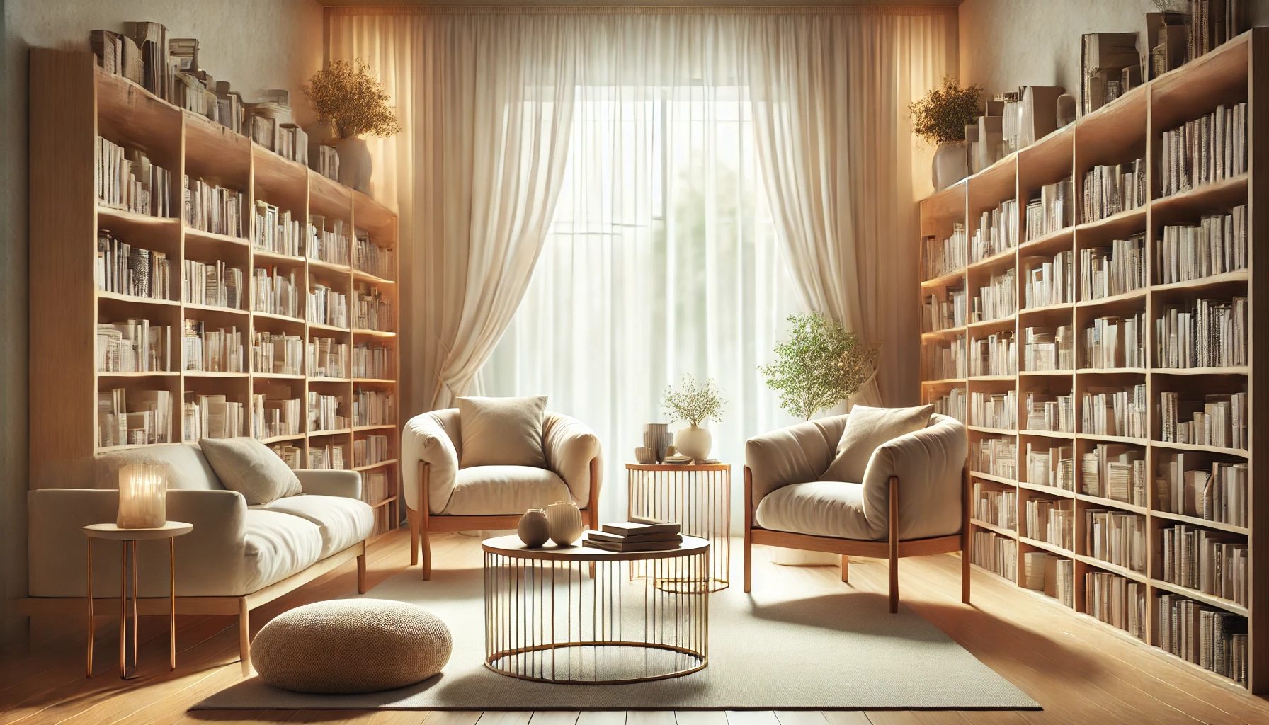 A serene and inviting living room designed for relaxation and self-reflection